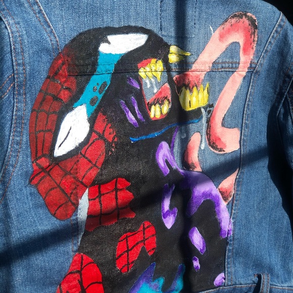 Hand Painted Jean Jacket - Picture 2 of 2